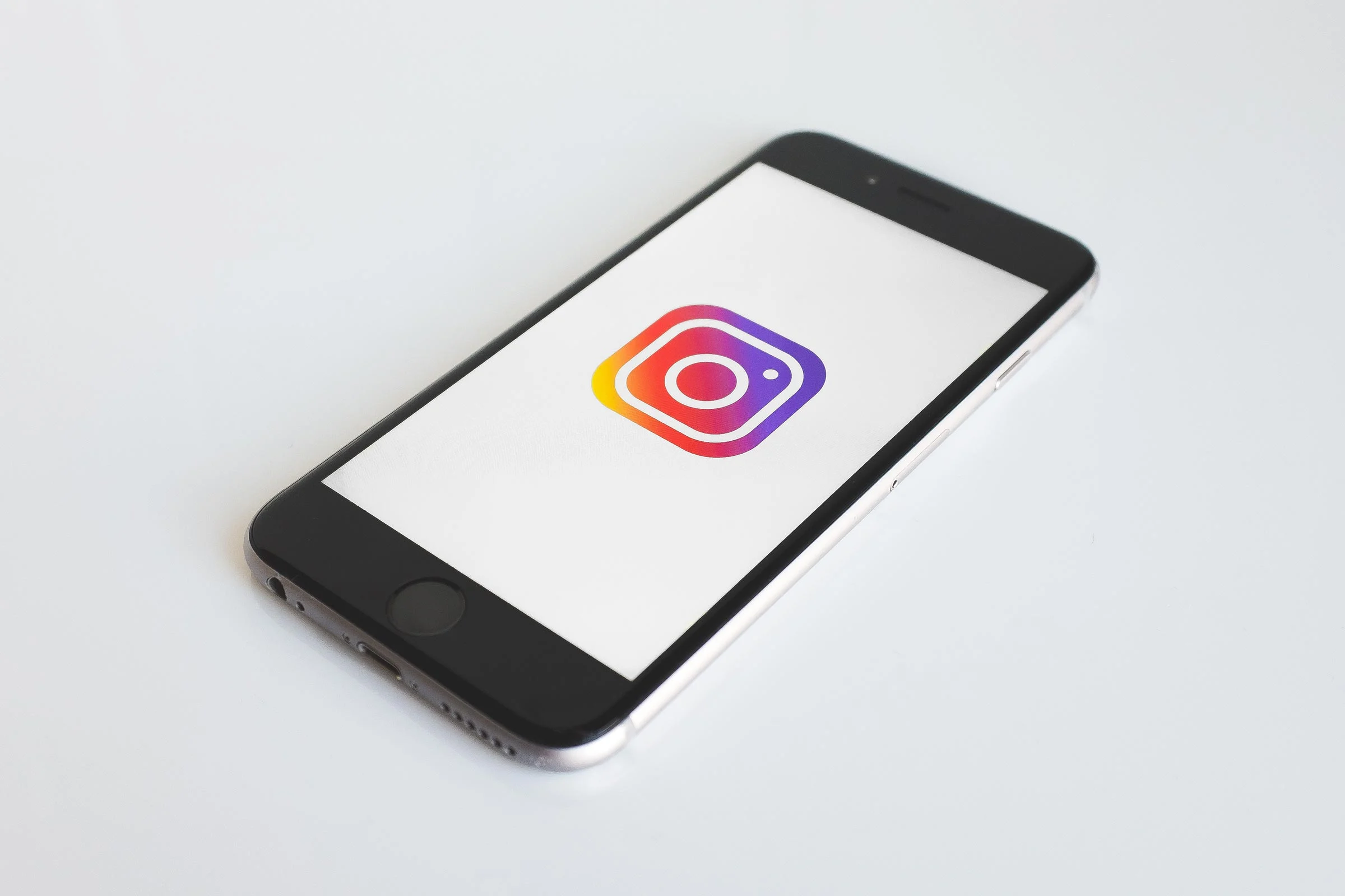 Mobile Phone with Instagram Logo Mobile Phone with Instagram Logo