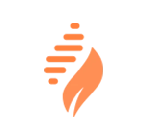 Orange Flame and Waves Logo Orange Flame and Waves Logo