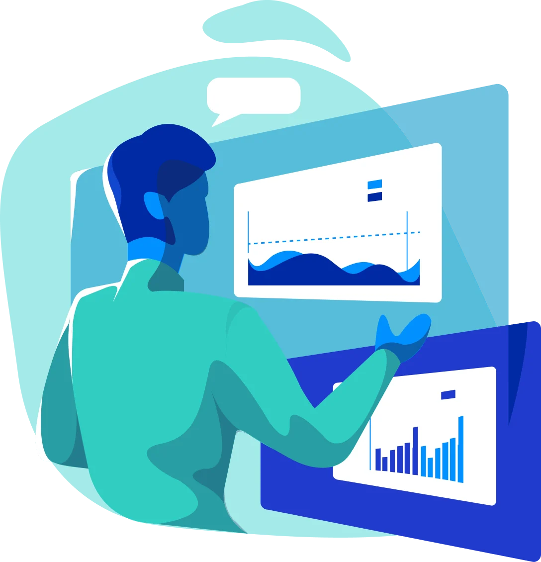 Data Dashboard Review Illustration Data Dashboard Review Illustration