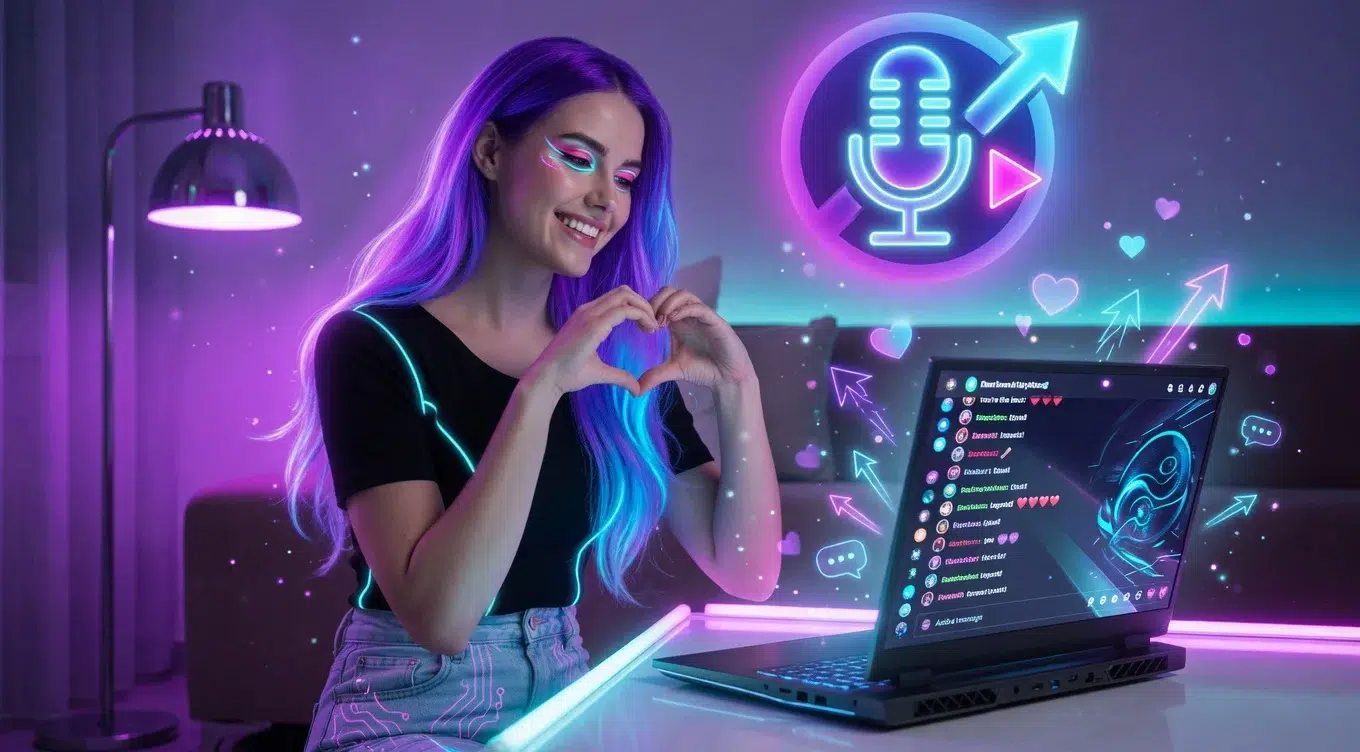How to Start Streaming in 2026- Your First Steps to Going Live Computer Setup Heart Hand Streamer - How to Grow Your Streaming Audience in 2026