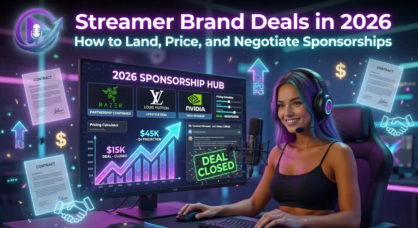 Streamer Brand Deals in 2026: How to Land, Price, and Negotiate Sponsorships